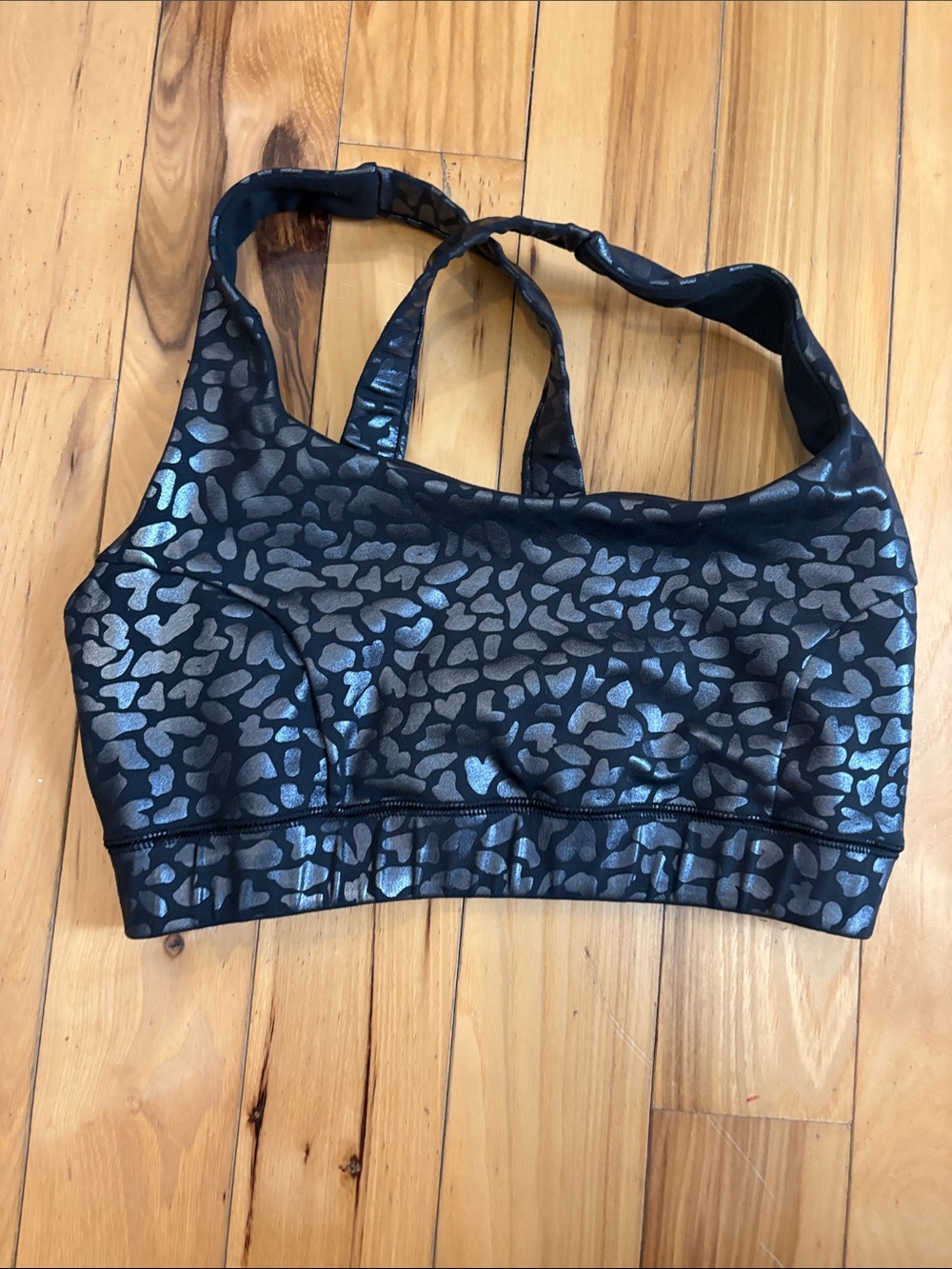 IVL Collective Metallic Animal-Print Sports Bra - Women Intimates (size 12)